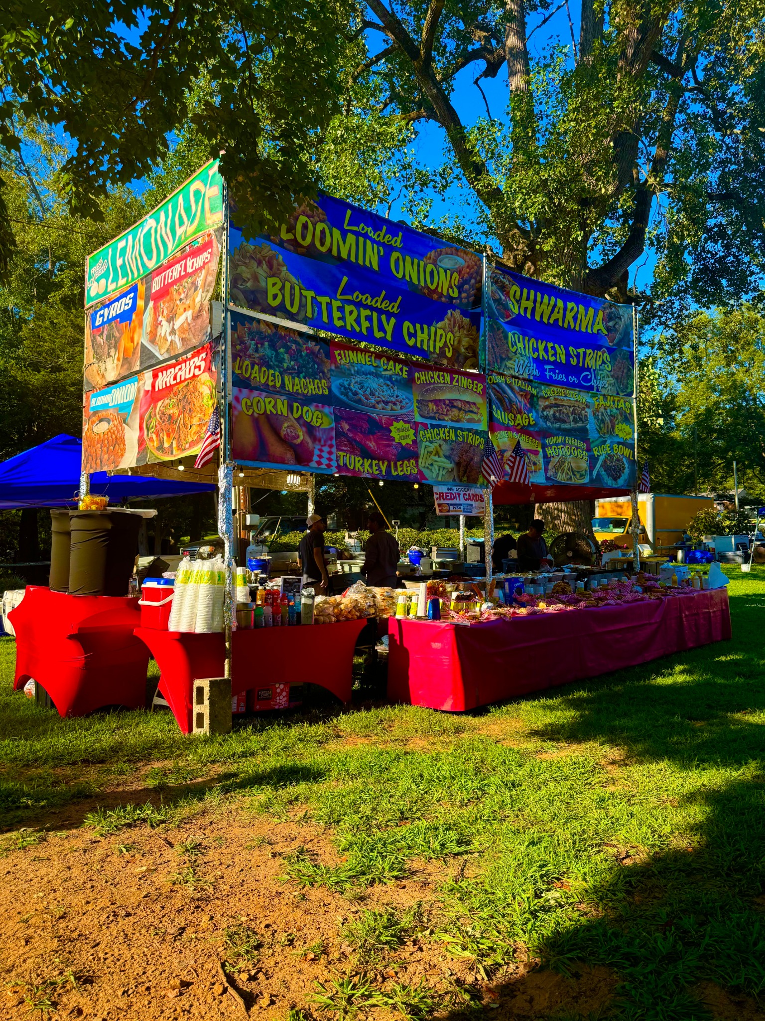 Yummy Grill festival stand at an outdoor event